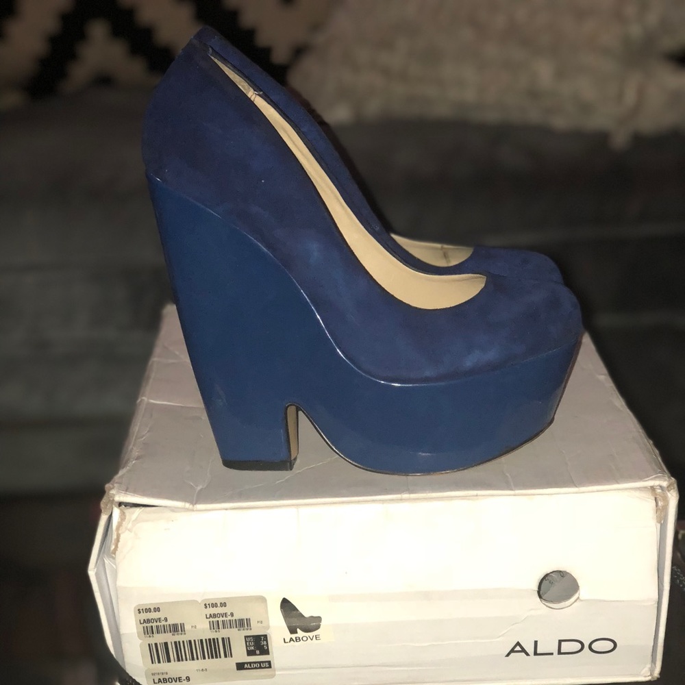 Aldo Blur Suede Platforms